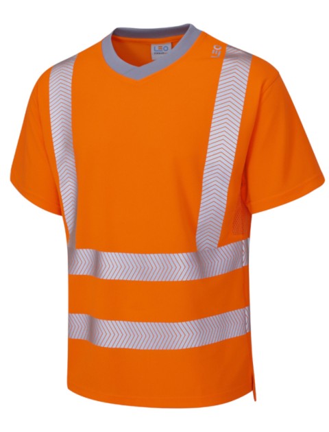 Leo Larkstone Coolviz Plus T-Shirt Orange High Visibility